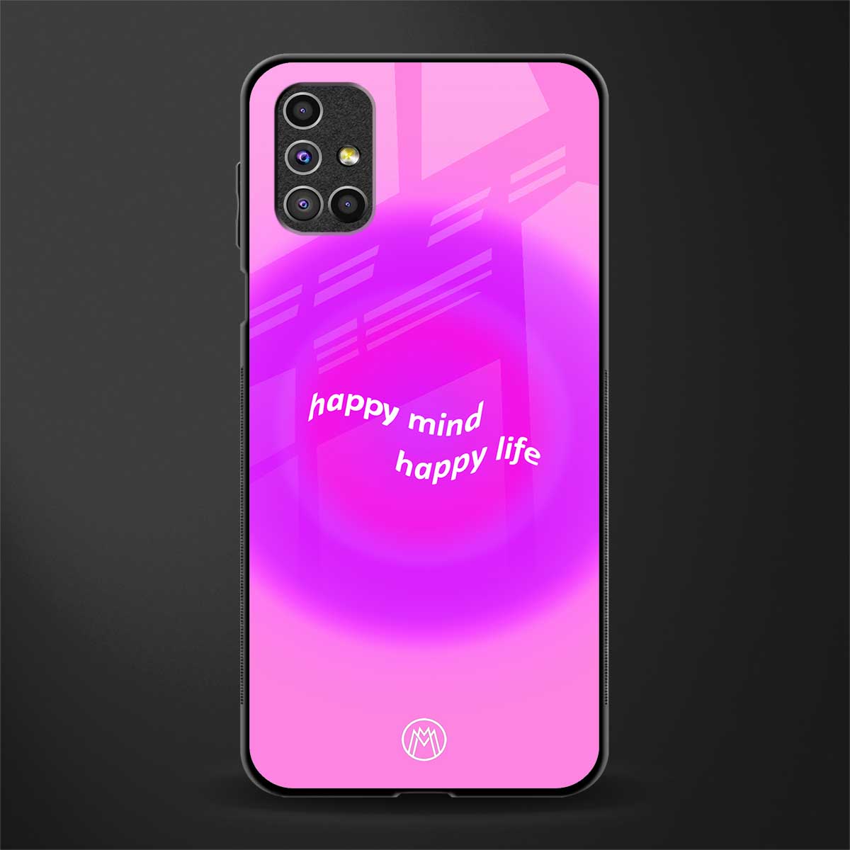 happy mind glass case for samsung galaxy m51 image