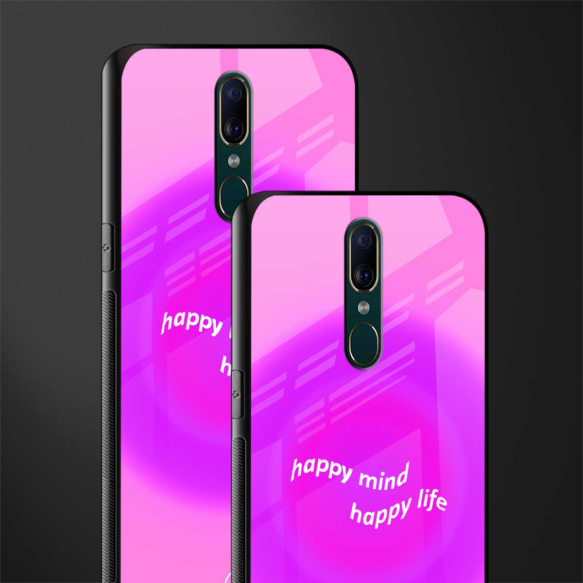 happy mind glass case for oppo a9 image-2