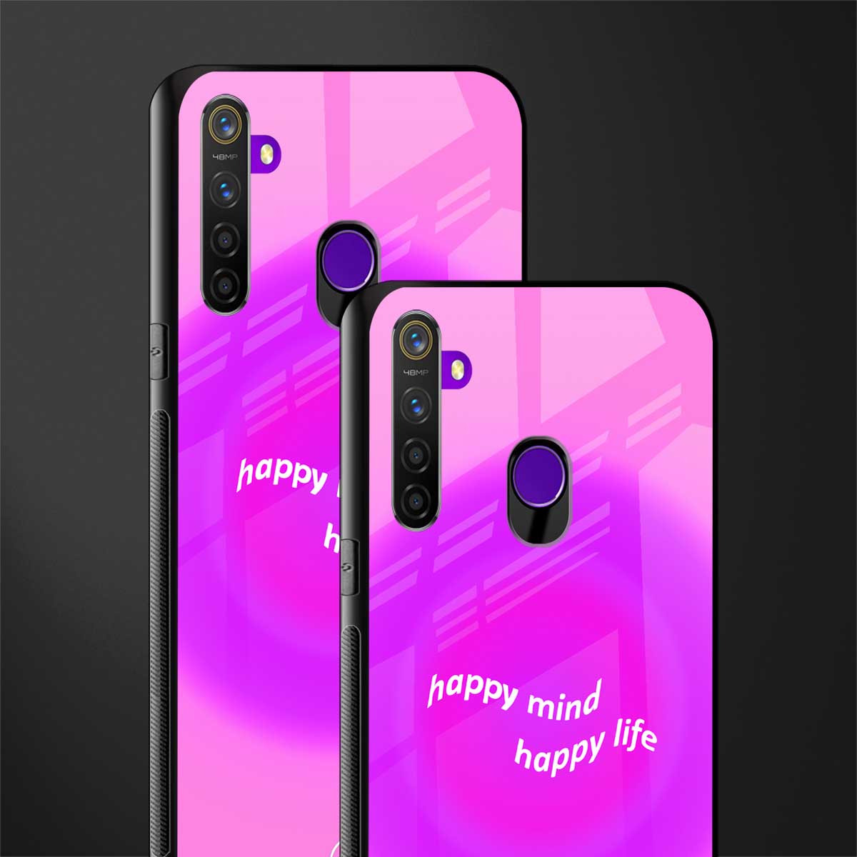 happy mind glass case for realme 5 pro image-2