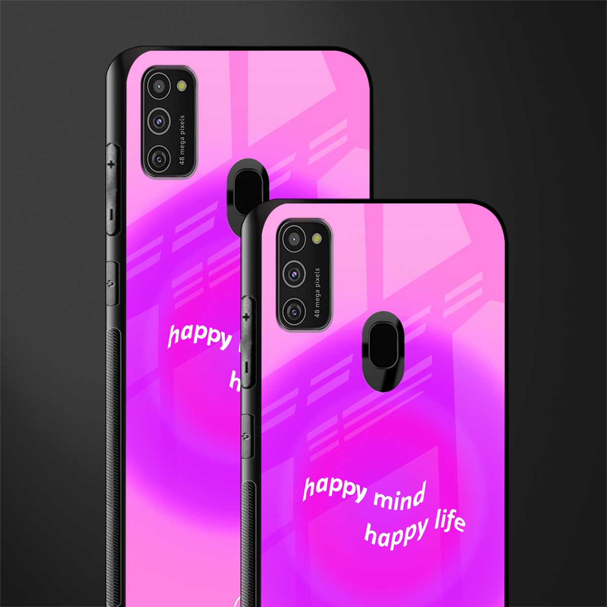 happy mind glass case for samsung galaxy m21 image-2