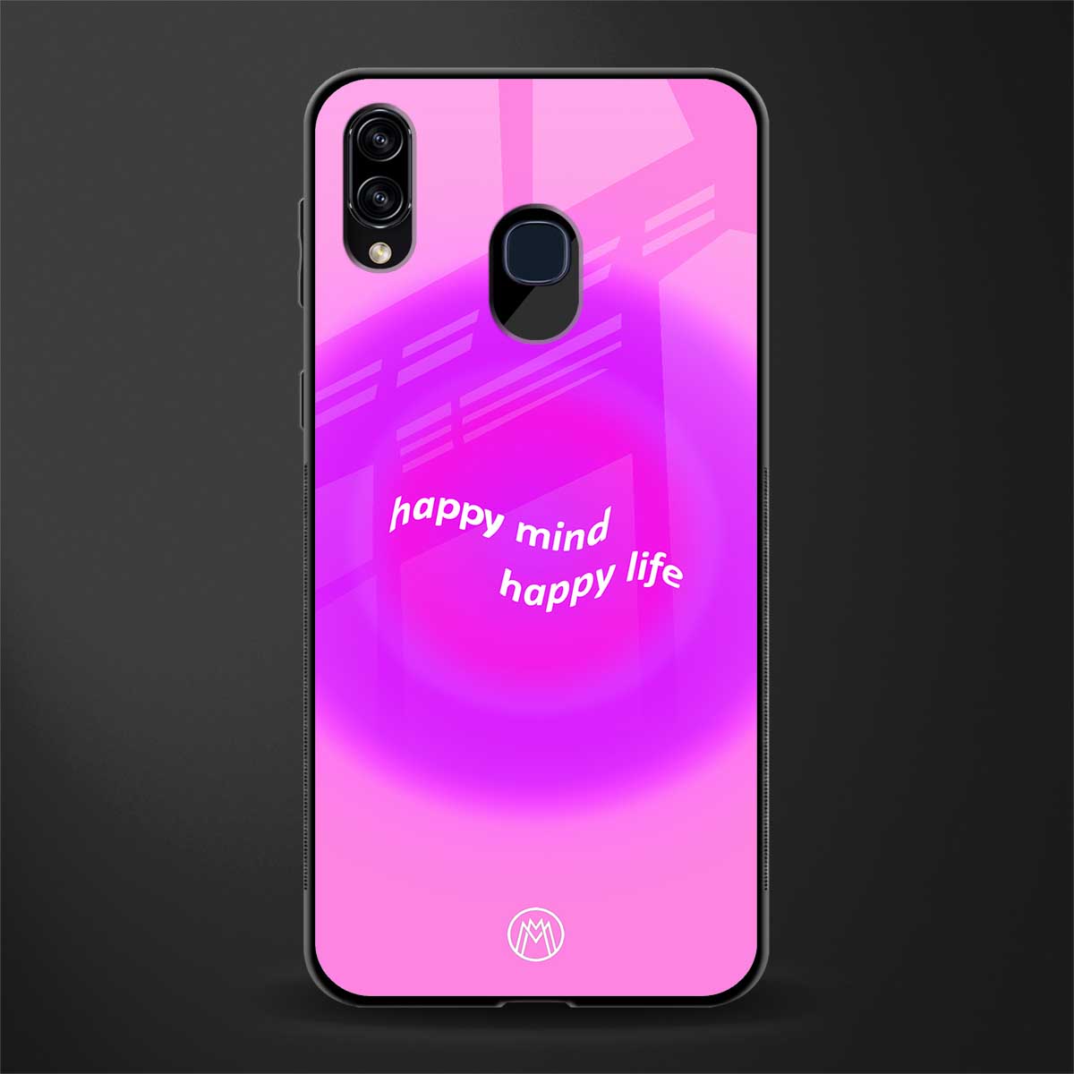 happy mind glass case for samsung galaxy a20 image