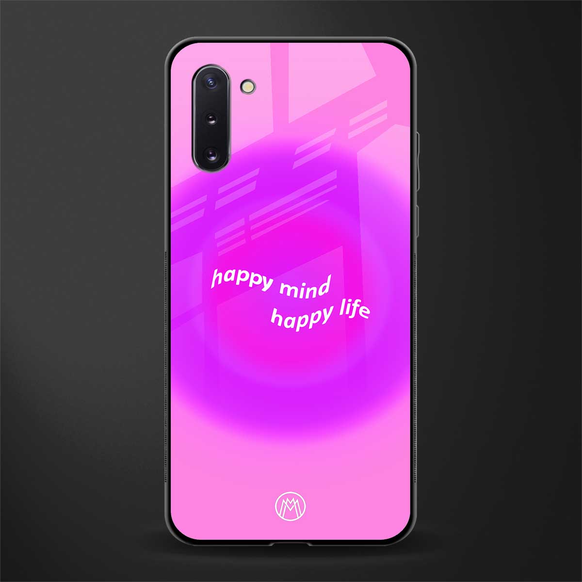 happy mind glass case for samsung galaxy note 10 image