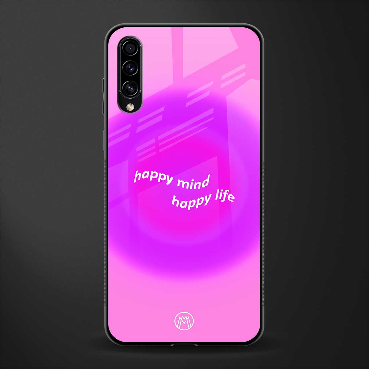 happy mind glass case for samsung galaxy a70 image