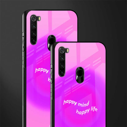 happy mind glass case for redmi note 8 image-2