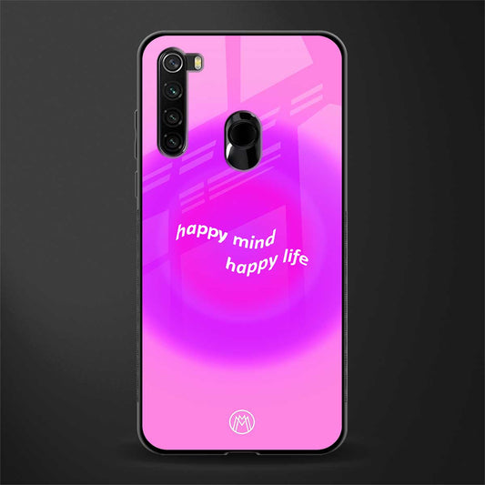 happy mind glass case for redmi note 8 image