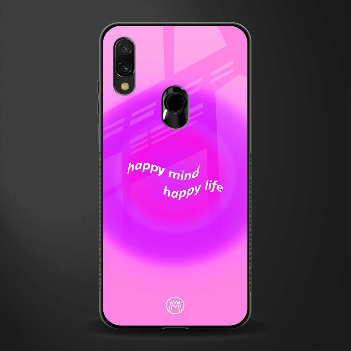 happy mind glass case for redmi note 7 image