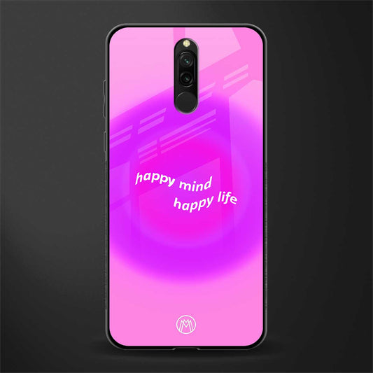 happy mind glass case for redmi 8 image