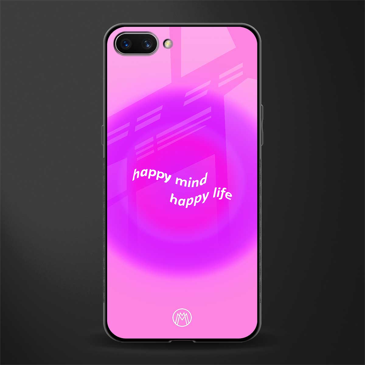 happy mind glass case for oppo a3s image