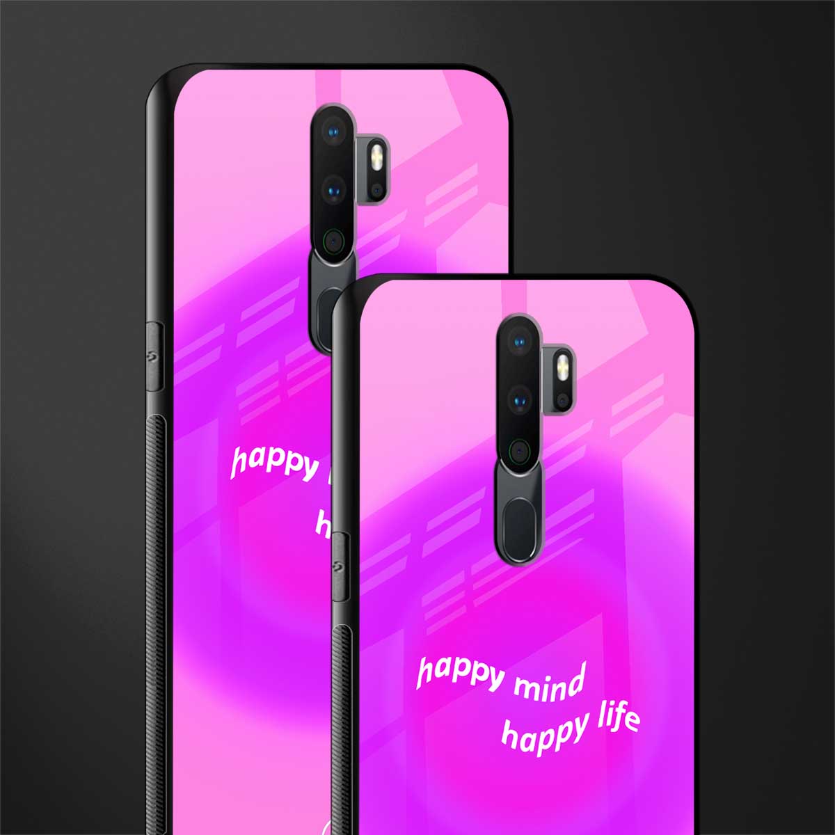 happy mind glass case for oppo a5 2020 image-2