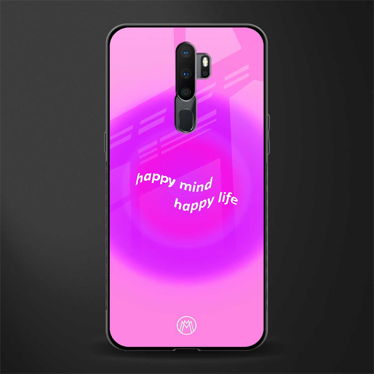 happy mind glass case for oppo a5 2020 image