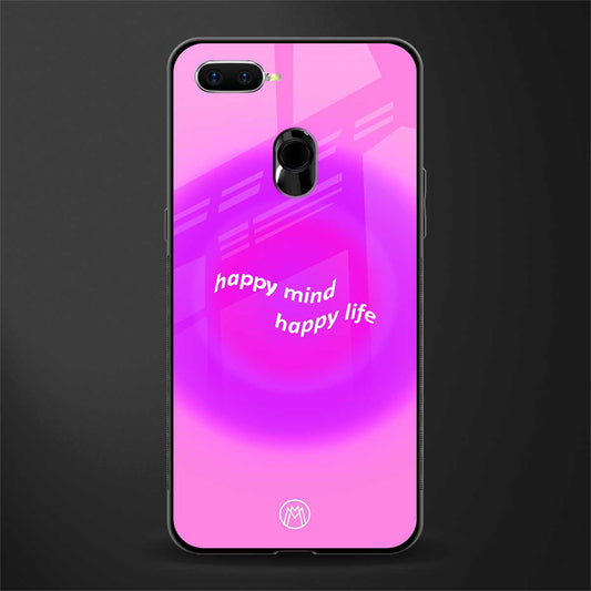 happy mind glass case for oppo a12 image