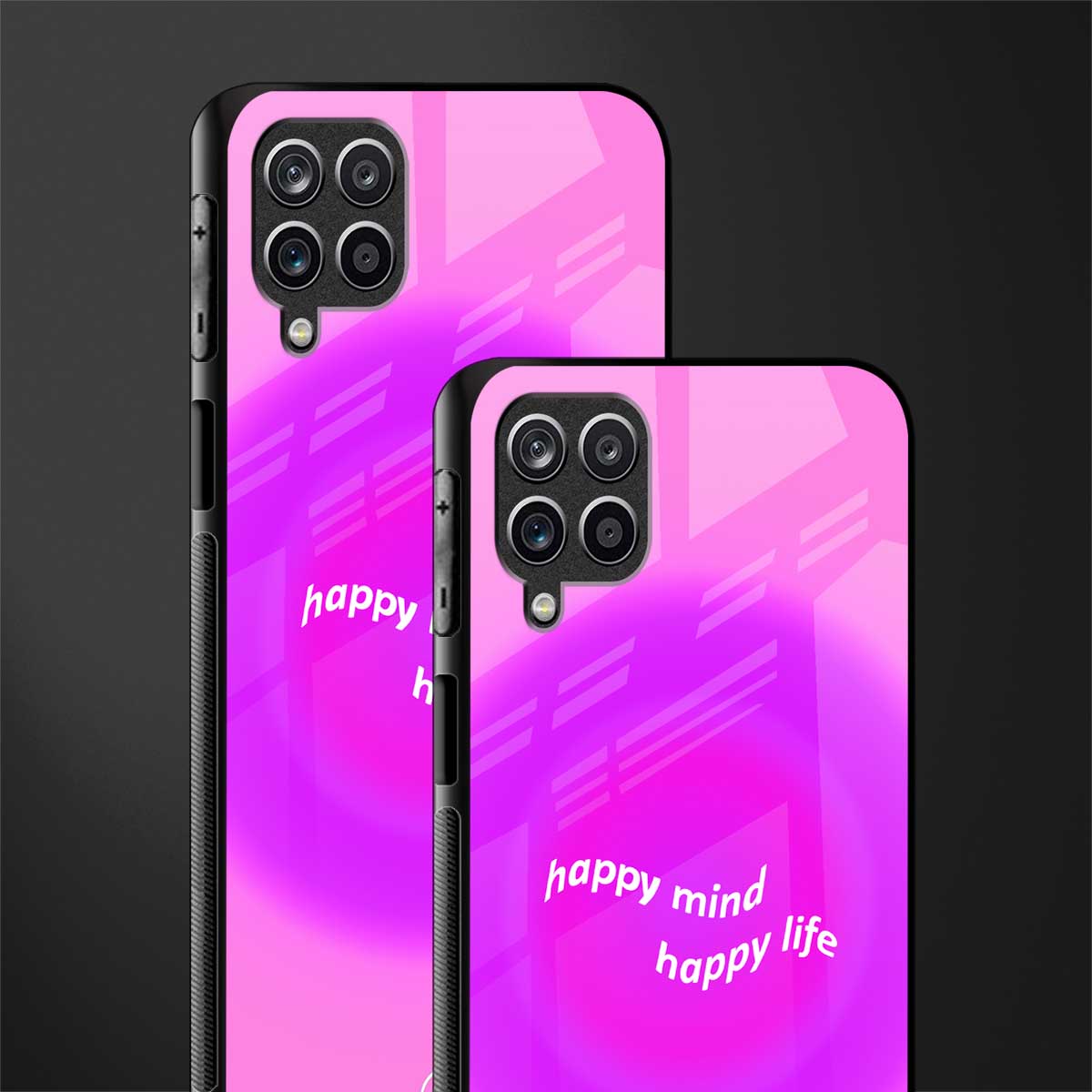 happy mind back phone cover | glass case for samsung galaxy a22 4g