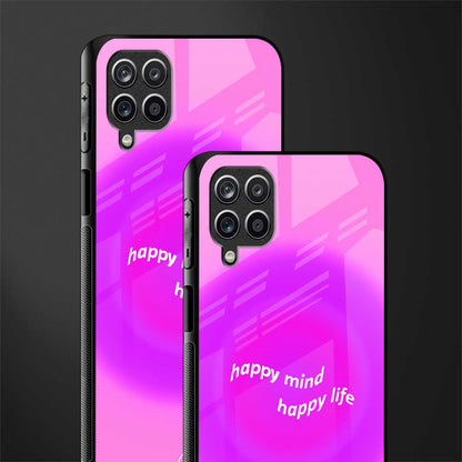 happy mind back phone cover | glass case for samsung galaxy a22 4g