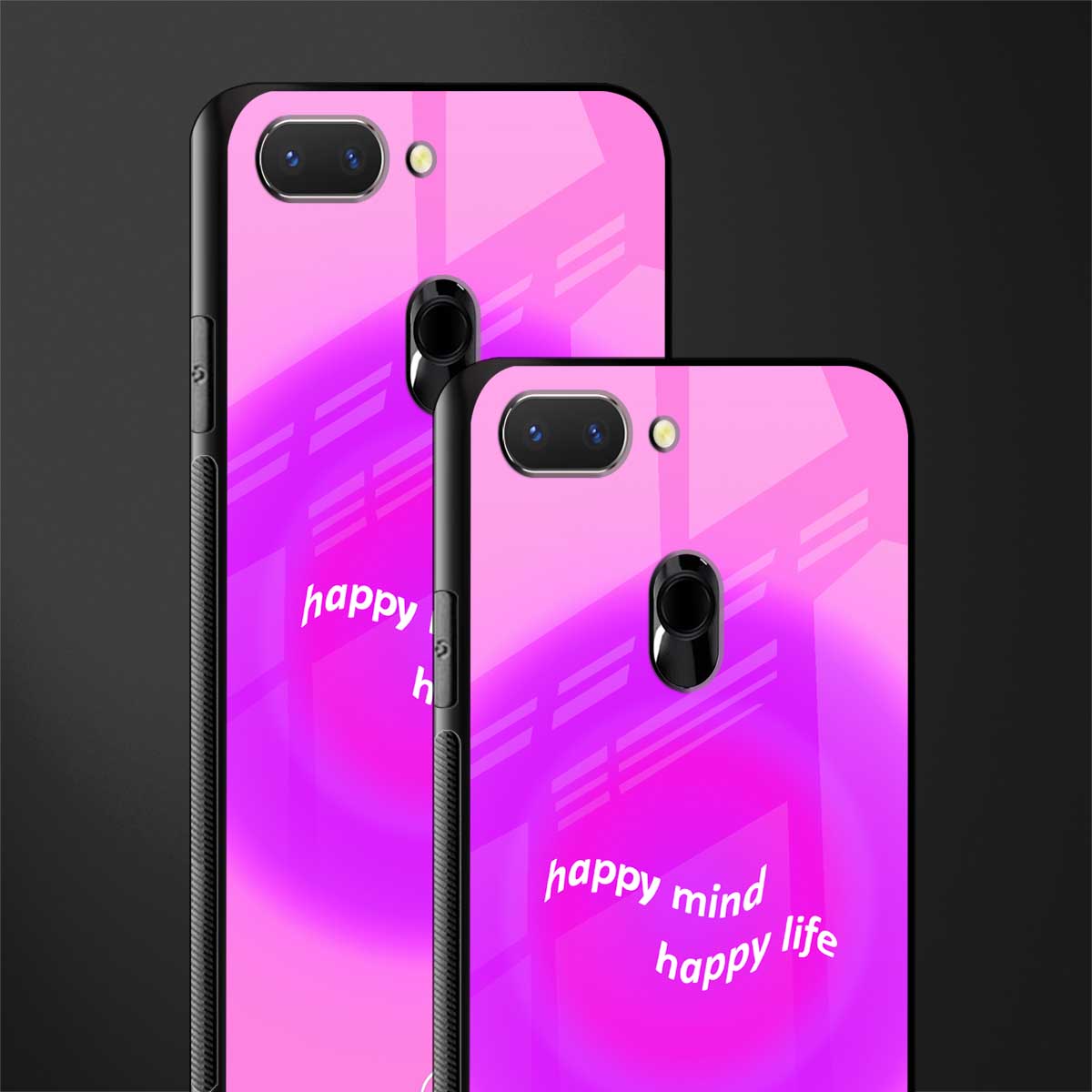 happy mind glass case for oppo a5 image-2
