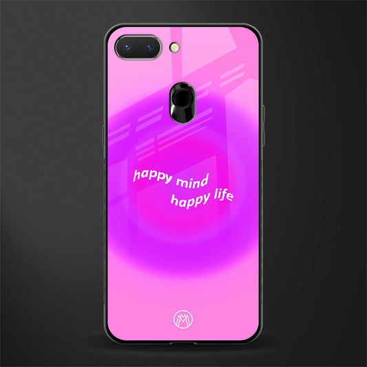 happy mind glass case for oppo a5 image