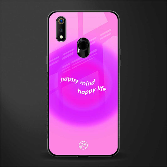 happy mind glass case for realme 3 pro image