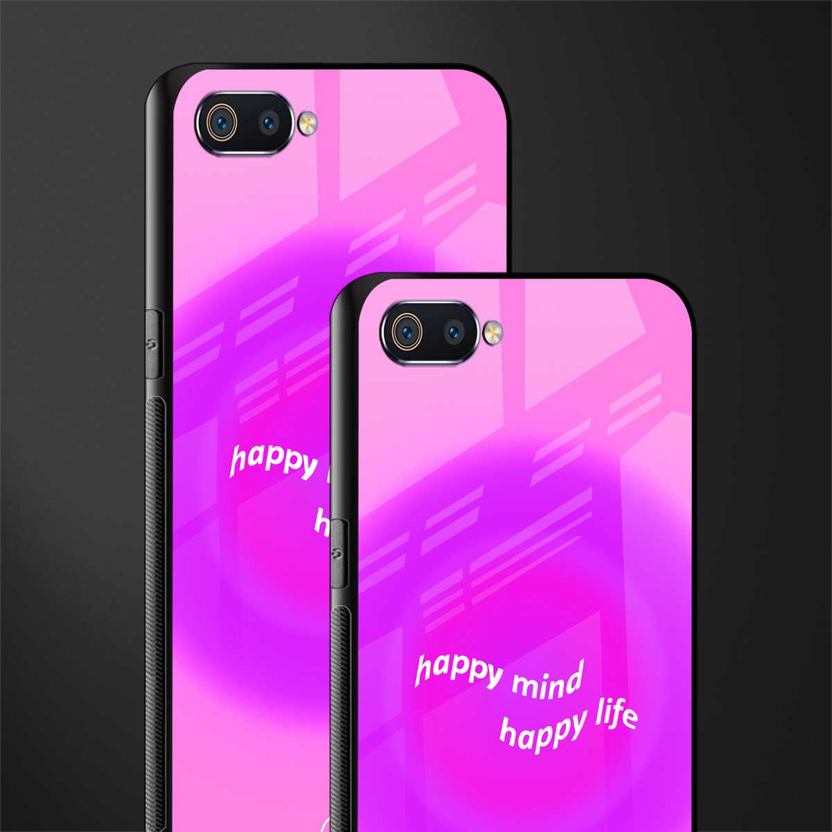 happy mind glass case for realme c2 image-2