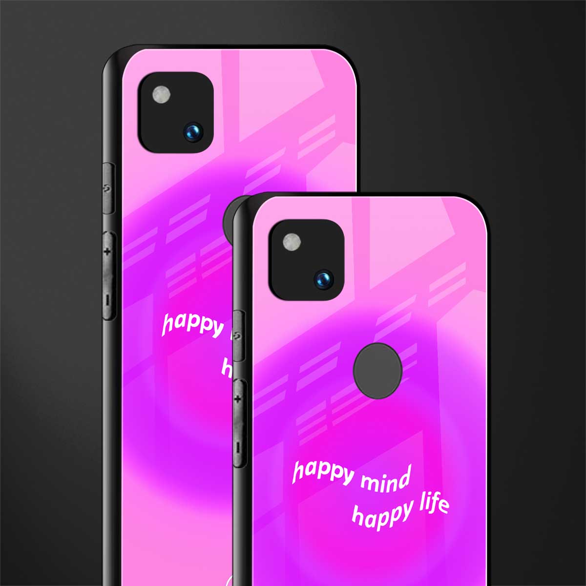 happy mind back phone cover | glass case for google pixel 4a 4g