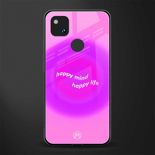happy mind back phone cover | glass case for google pixel 4a 4g