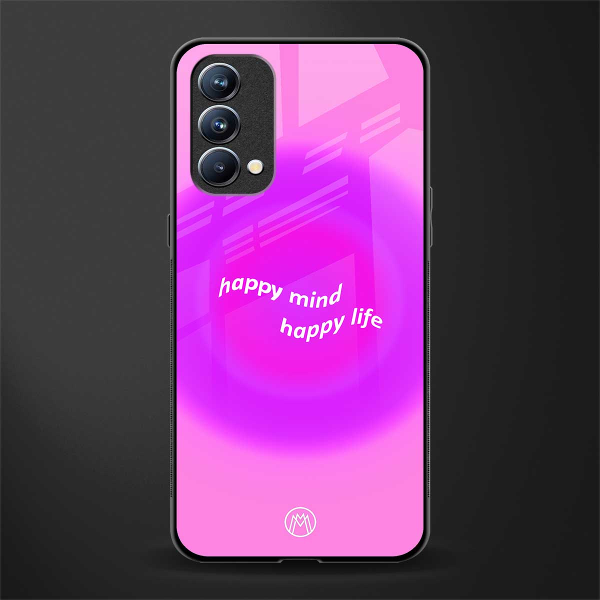 happy mind glass case for oppo f19 image