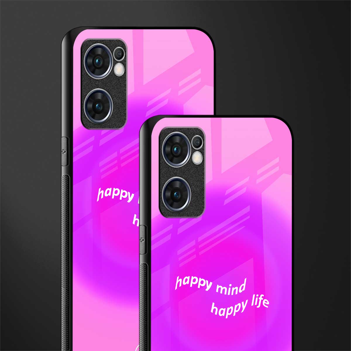 happy mind glass case for oppo reno7 5g image-2