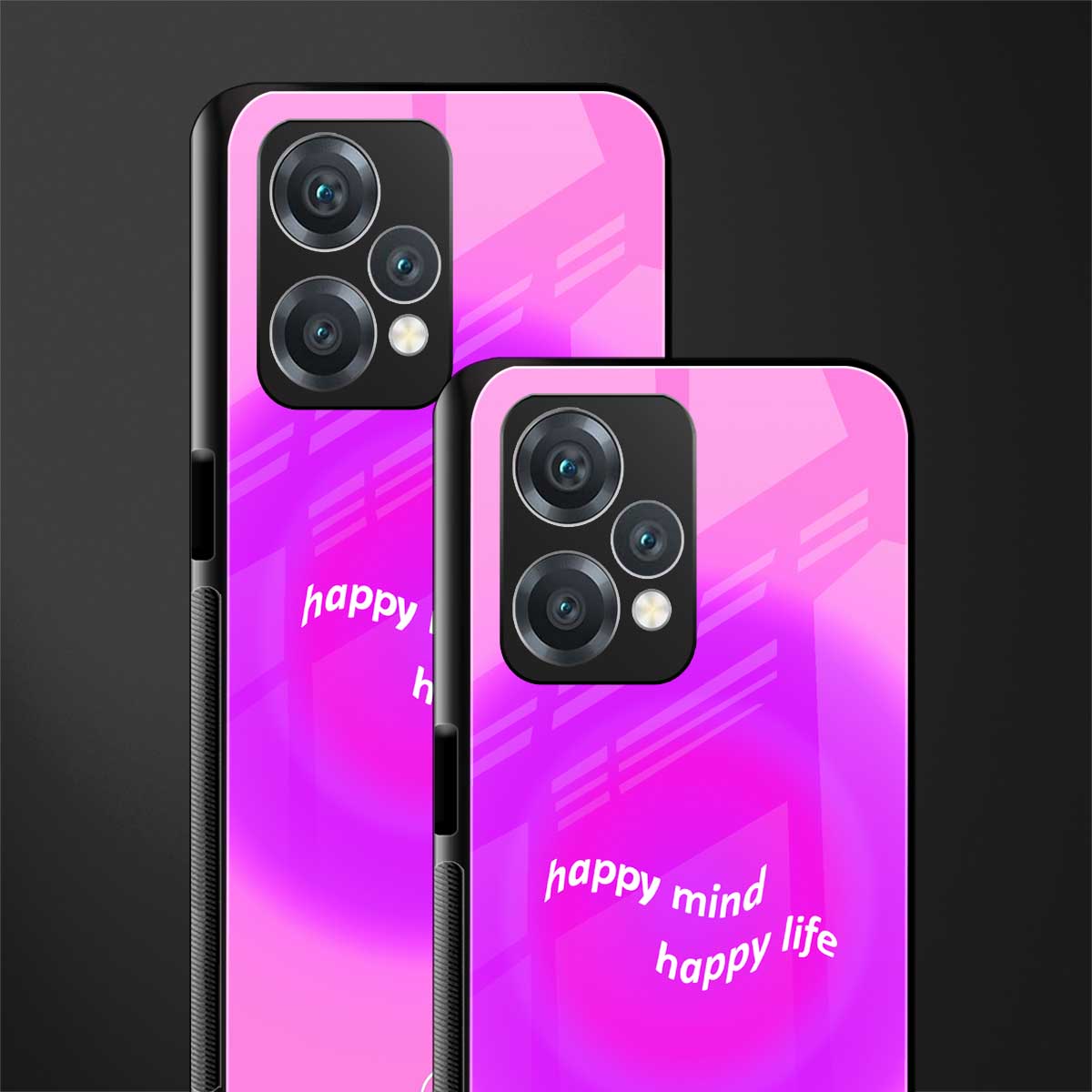 happy mind back phone cover | glass case for realme 9 pro 5g