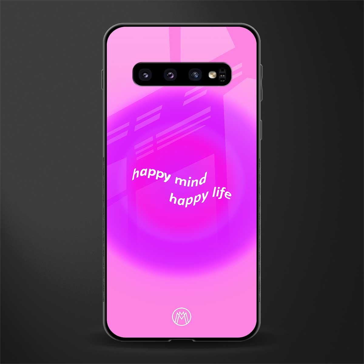 happy mind glass case for samsung galaxy s10 image