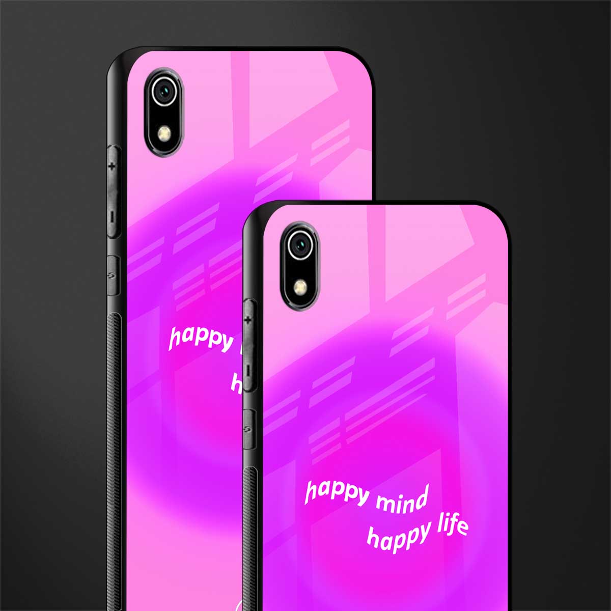 happy mind glass case for redmi 7a image-2