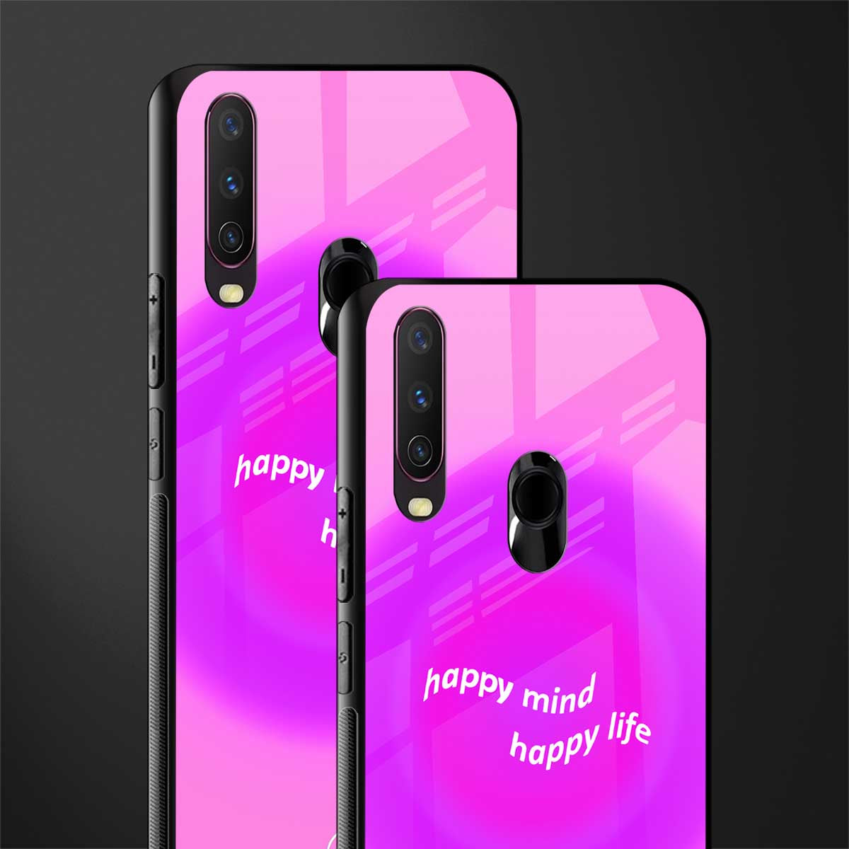 happy mind glass case for vivo y12 image-2