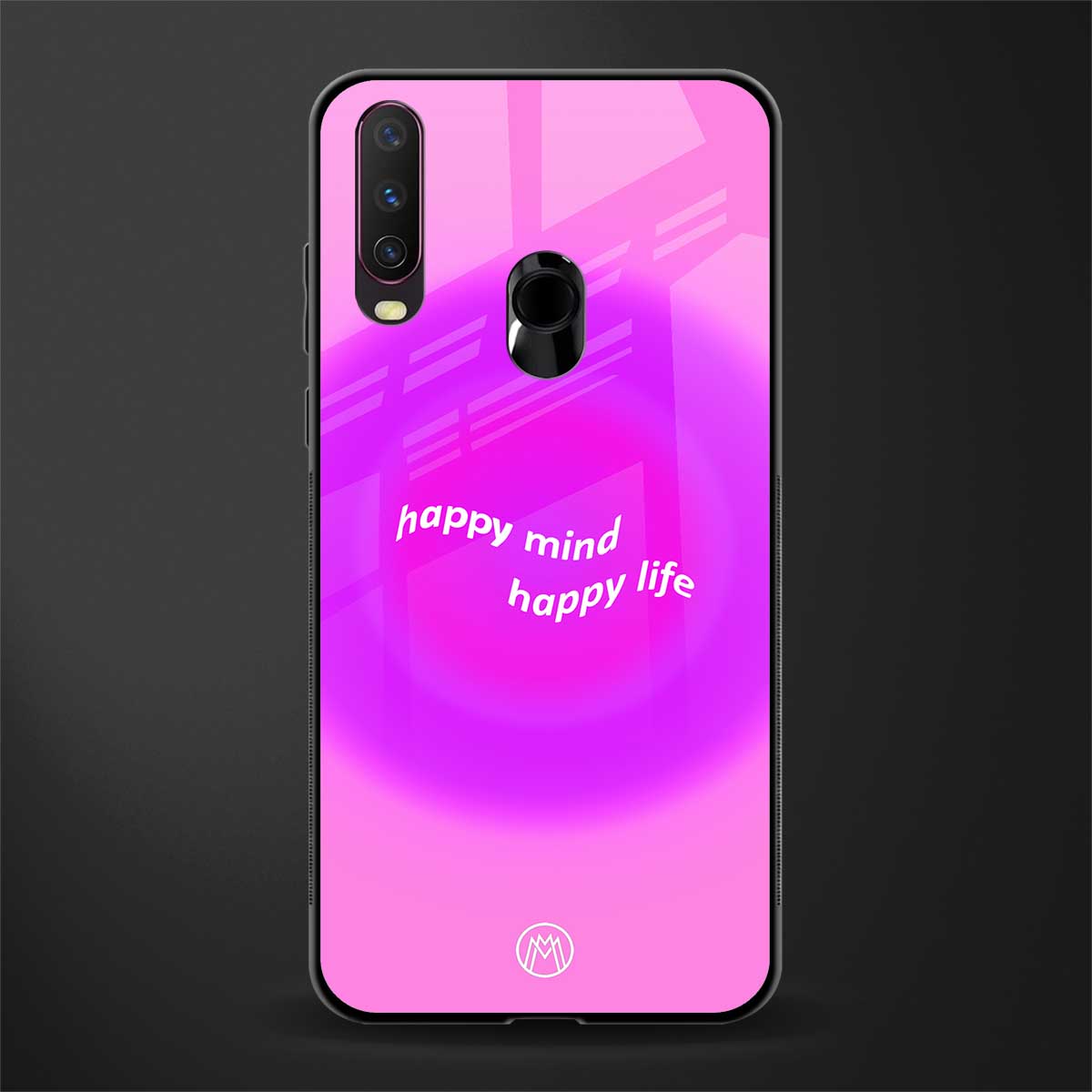 happy mind glass case for vivo y17 image