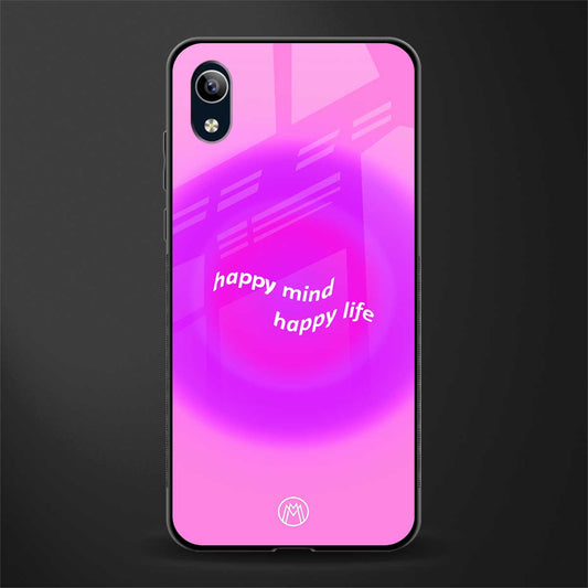 happy mind glass case for vivo y1s without fingerprint image