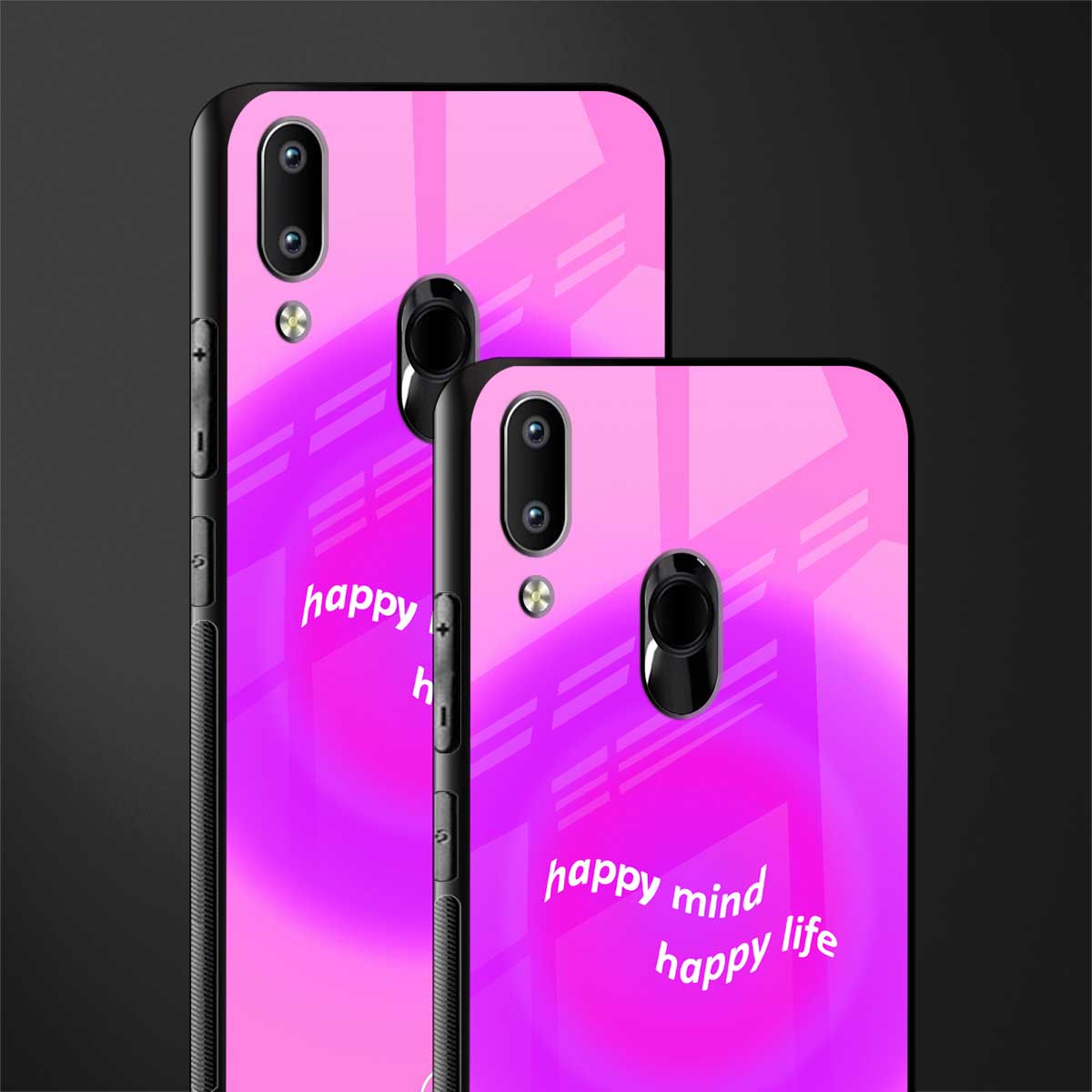happy mind glass case for vivo y91 image-2