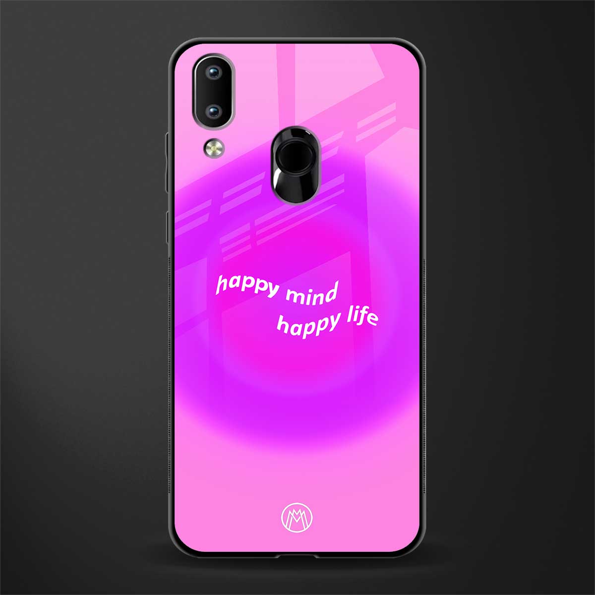 happy mind glass case for vivo y91 image