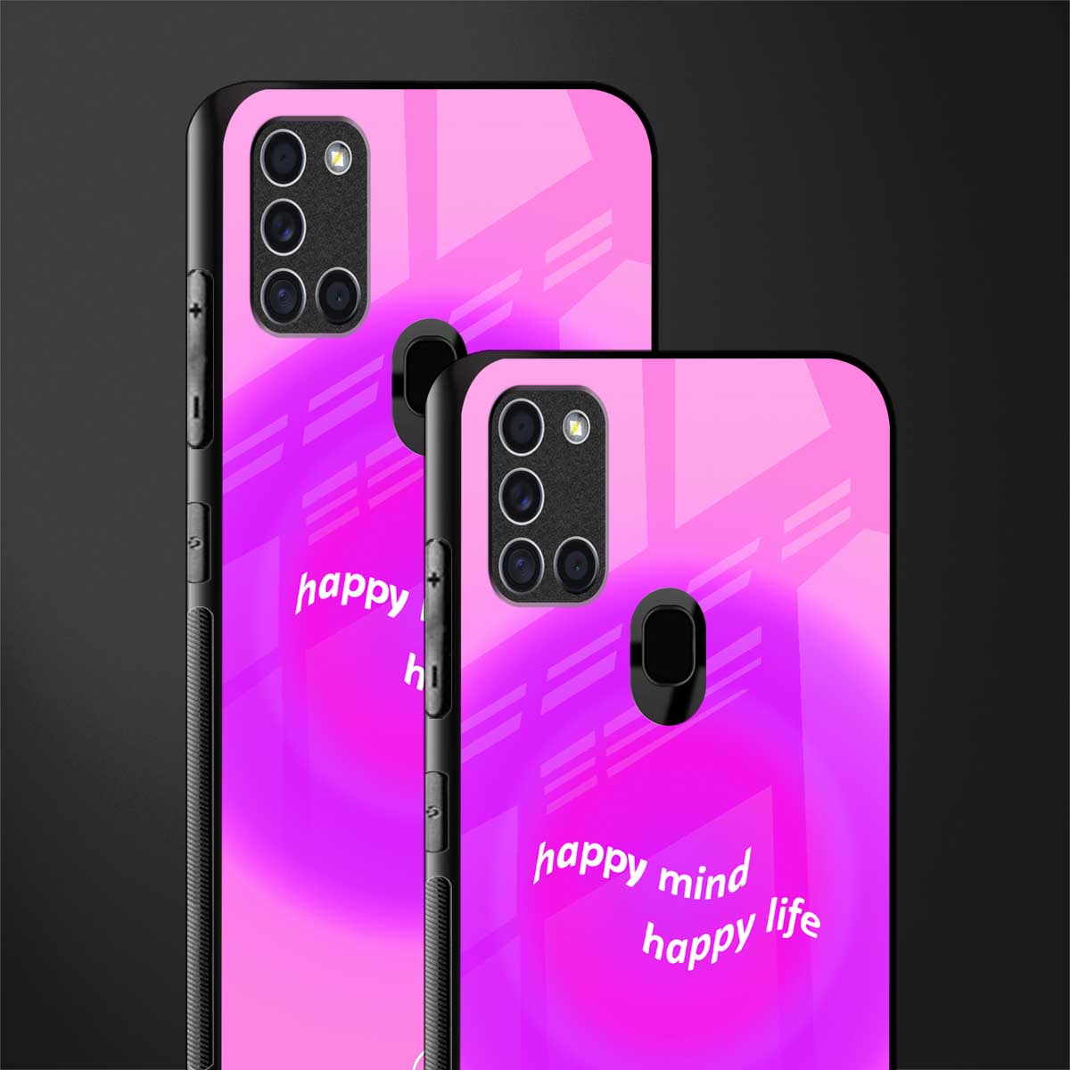 happy mind glass case for samsung galaxy a21s image-2