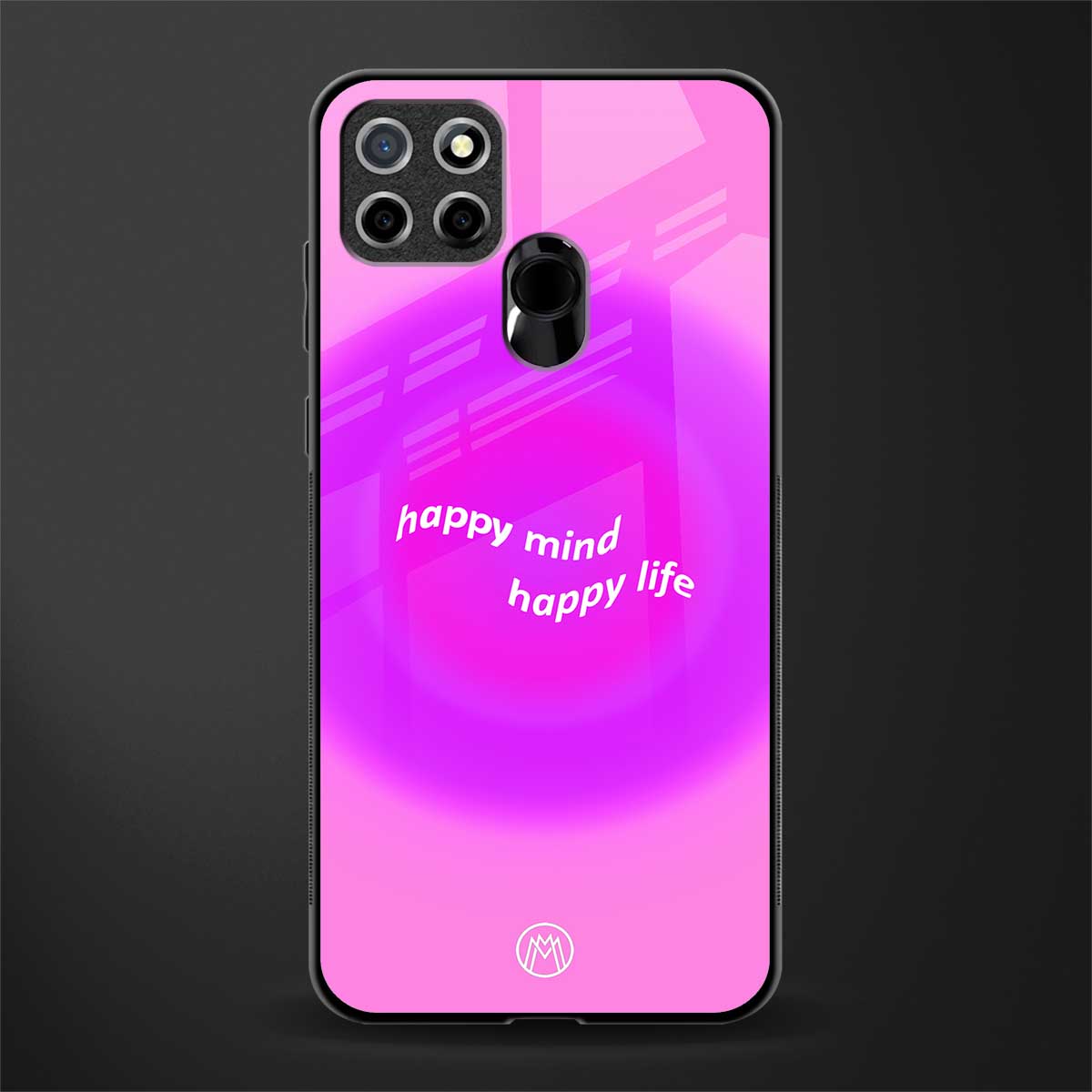 happy mind glass case for realme narzo 20 image