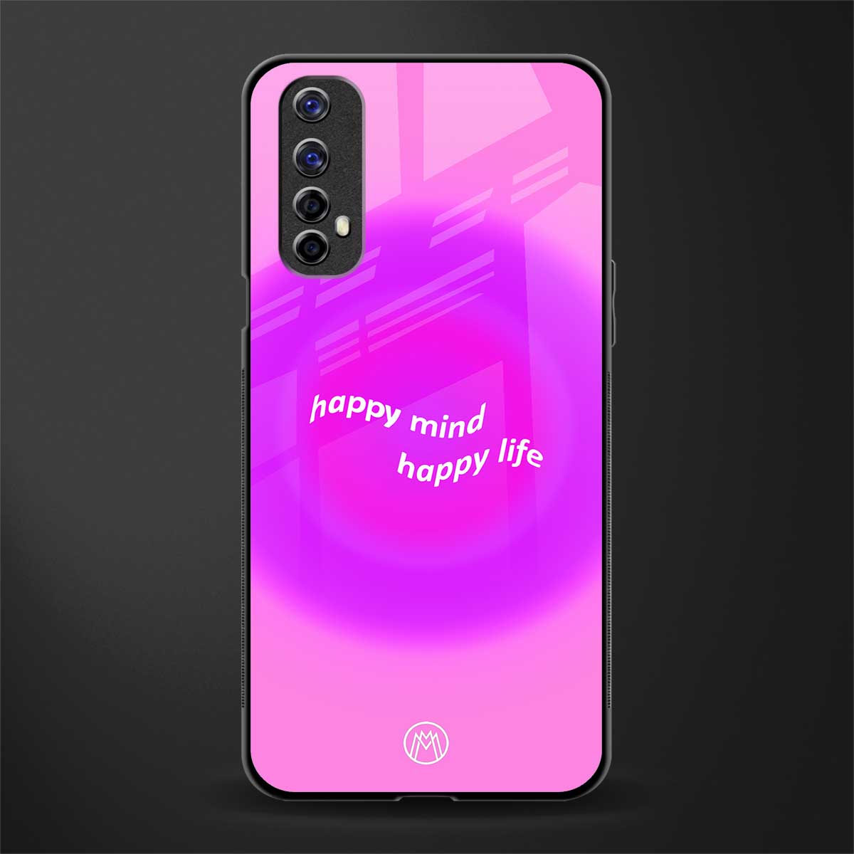 happy mind glass case for realme narzo 20 pro image
