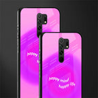 happy mind glass case for redmi 9 prime image-2
