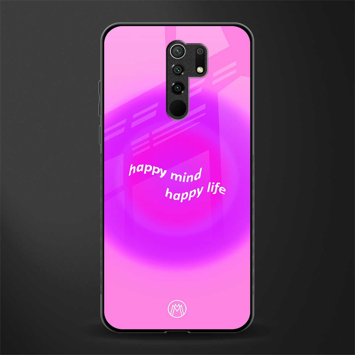 happy mind glass case for poco m2 image