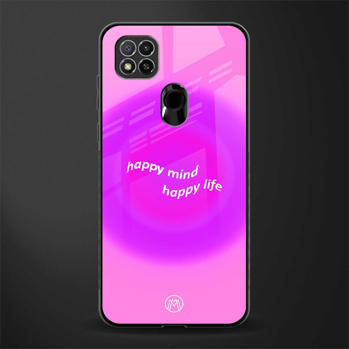 happy mind glass case for redmi 9c image