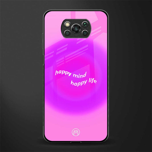 happy mind glass case for poco x3 pro image