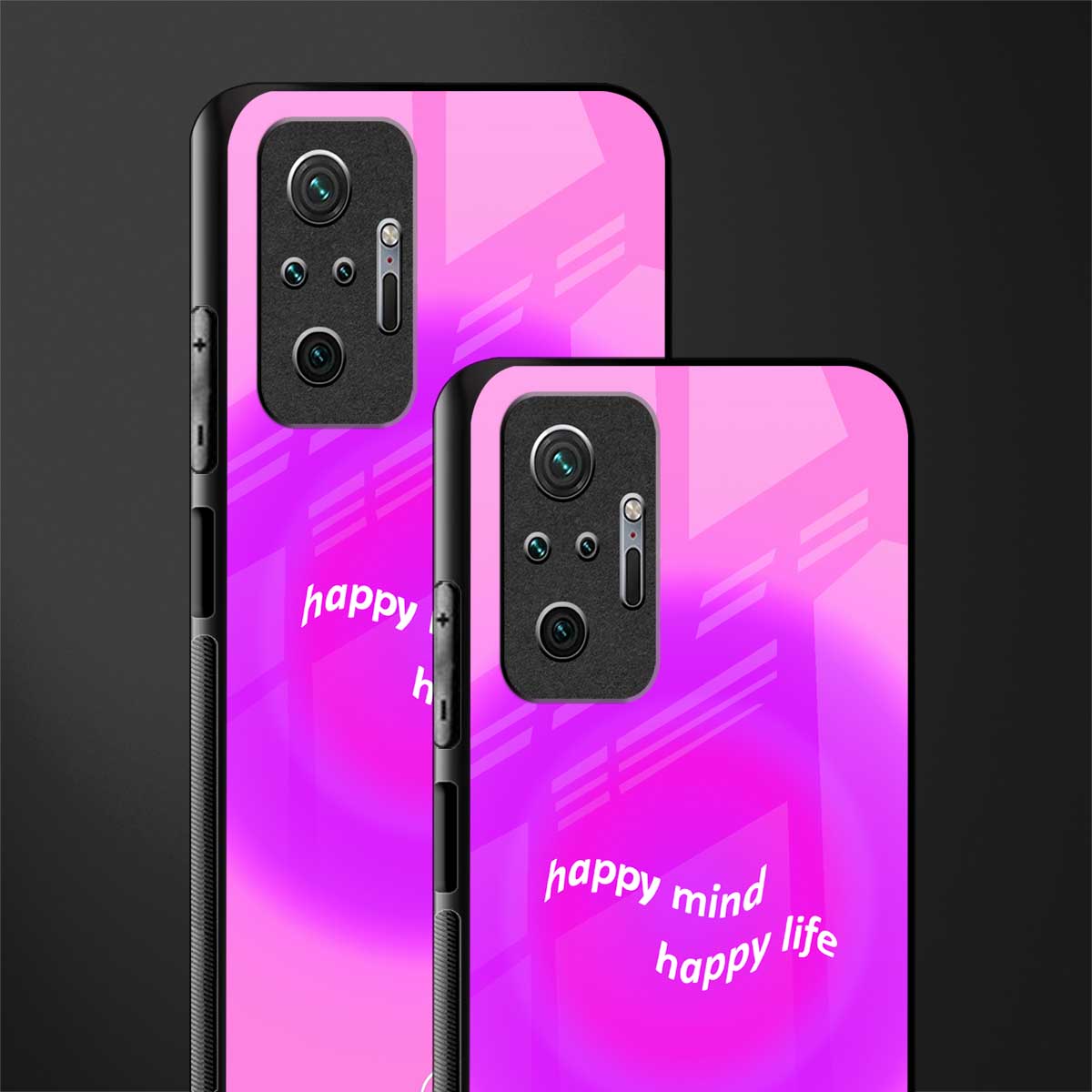 happy mind glass case for redmi note 10 pro image-2