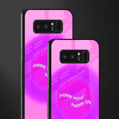 happy mind glass case for samsung galaxy note 8 image-2