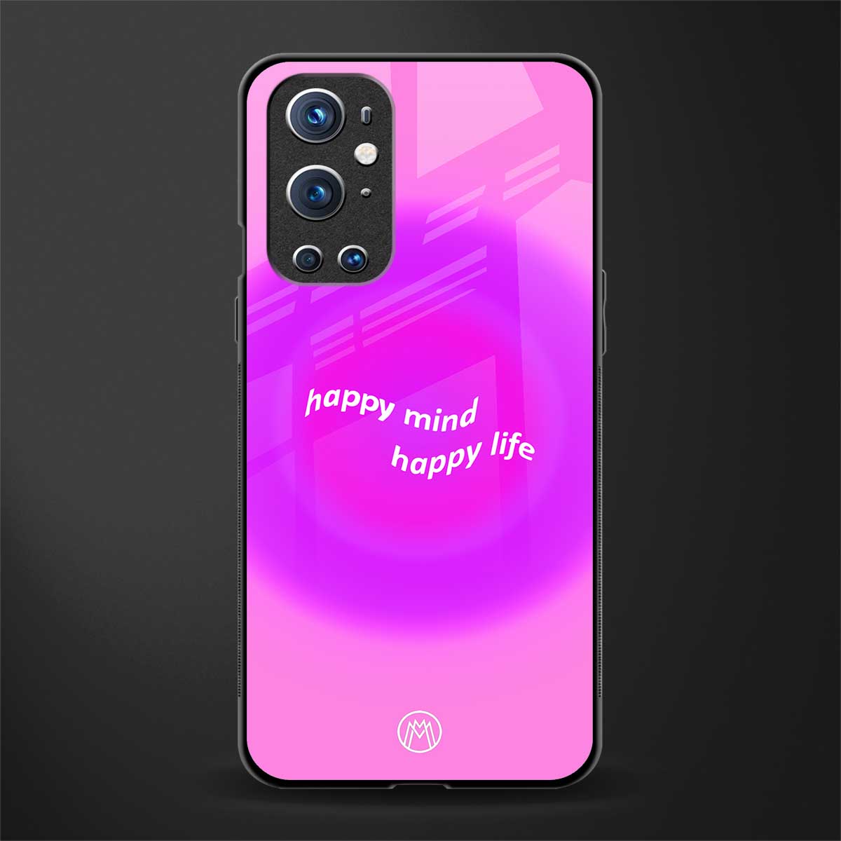 happy mind glass case for oneplus 9 pro image