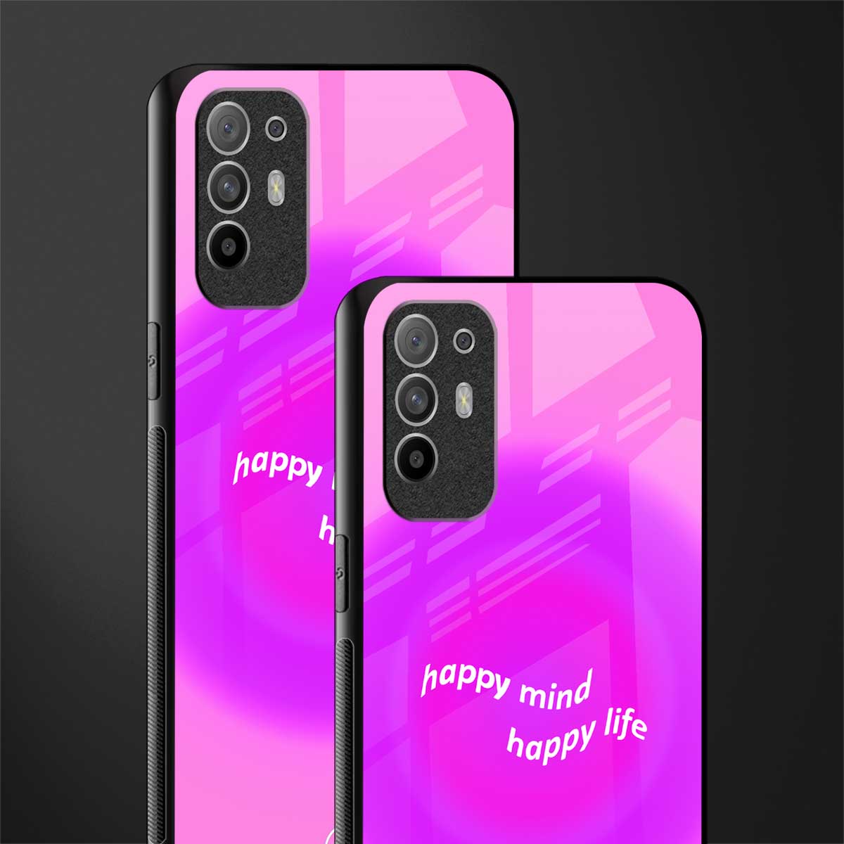 happy mind glass case for oppo f19 pro plus image-2
