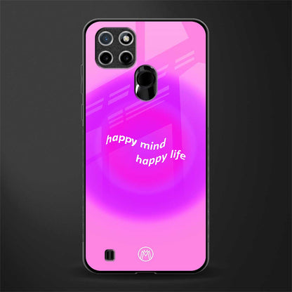 happy mind glass case for realme c21 image