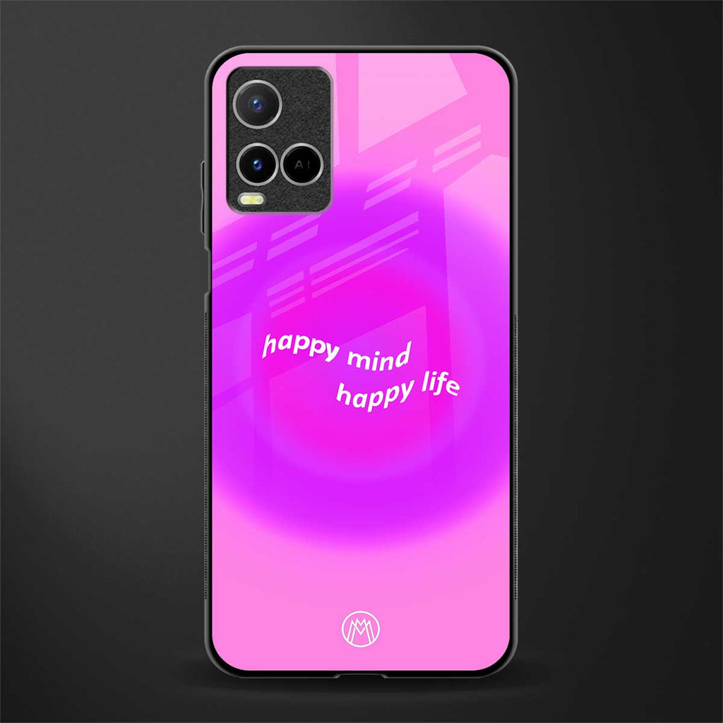 happy mind glass case for vivo y21s image
