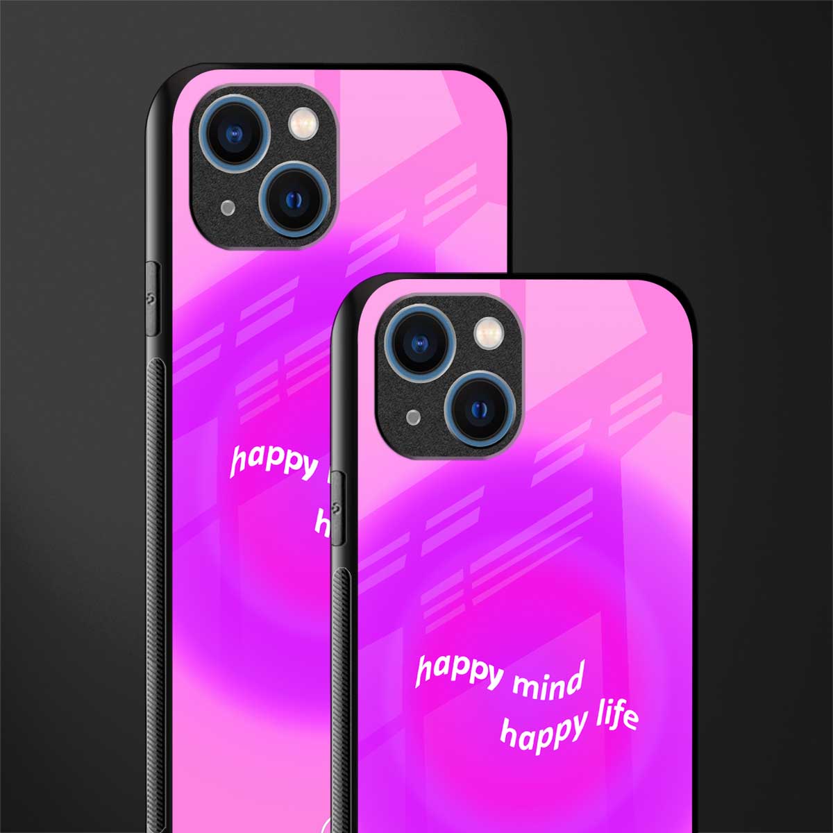 happy mind glass case for iphone 13 image-2