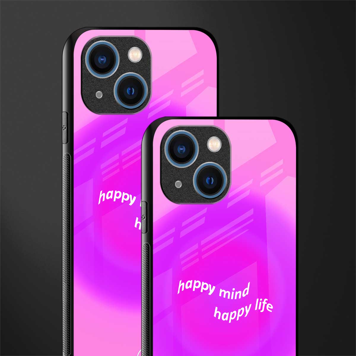 happy mind glass case for iphone 13 mini image-2