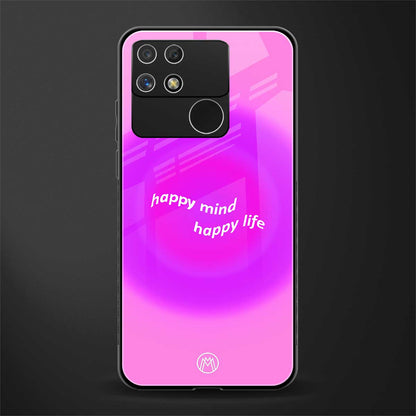 happy mind back phone cover | glass case for realme narzo 50a