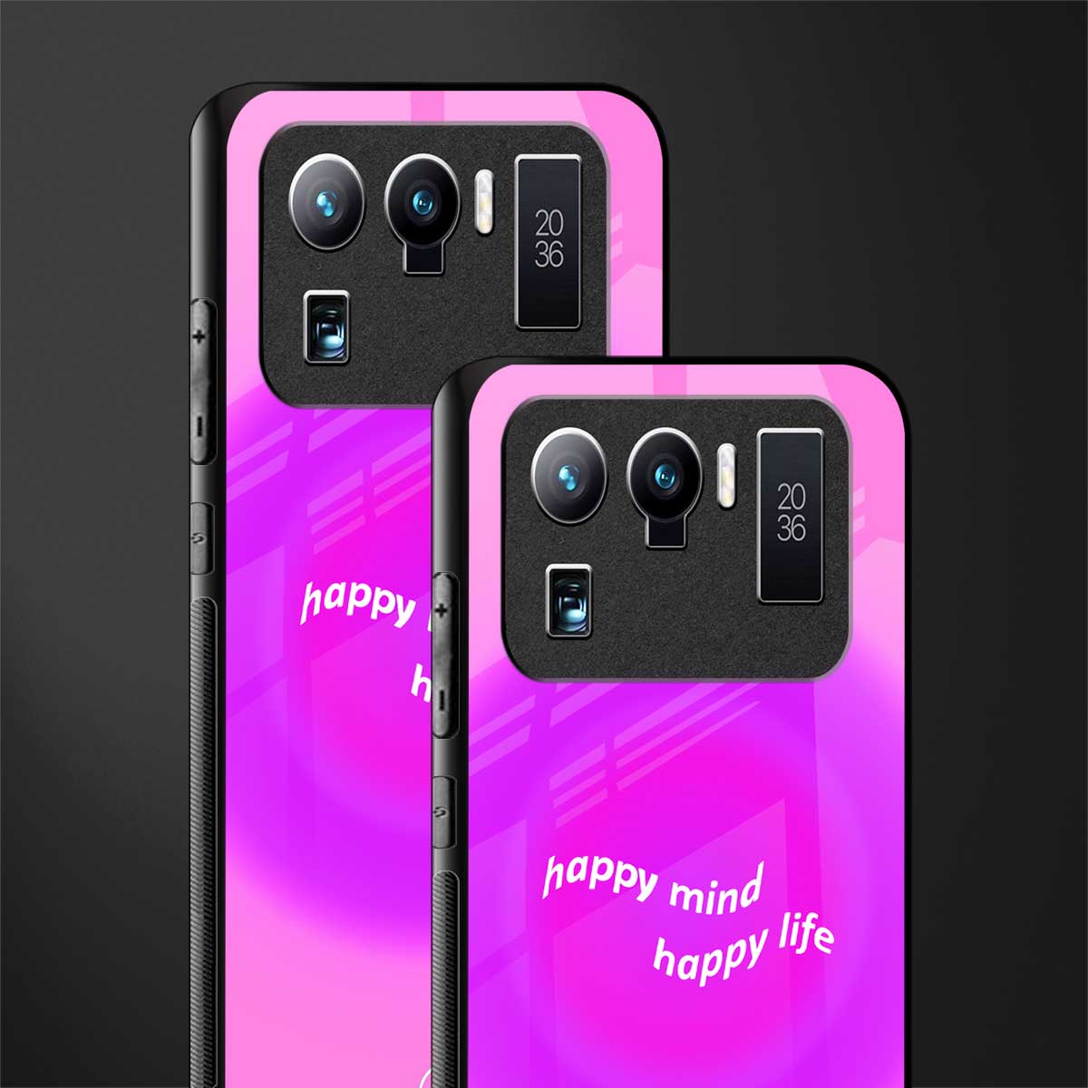 happy mind glass case for mi 11 ultra 5g image-2